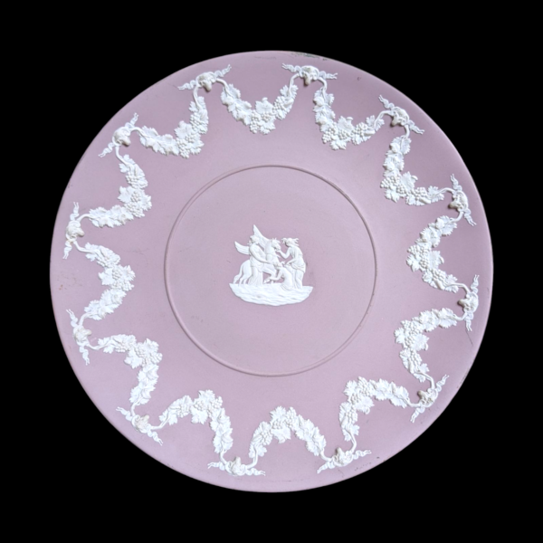 Vintage Lilac Jasperware Wedgwood Plate – Pegasus Relief & Garland Border