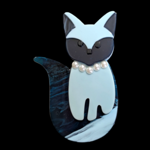 Lea Stein Style Cat Brooch