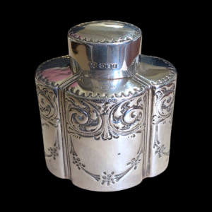 Miniature Sterling Silver Victorian Tea Caddy – Sheffield 1893