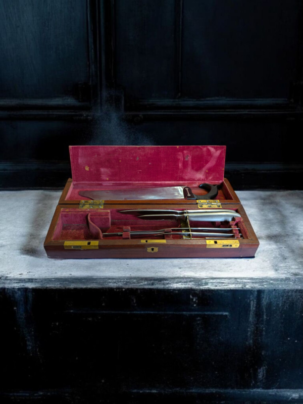 Victorian Military Surgeon’s Campaign Amputation Set with Original Fitted Mahogany Box - Image 3