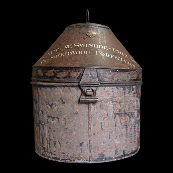19th Century Hawkes & Co Military Hat Box – Capt. Swinhoe-Phelan, Sherwood Foresters - Image 2