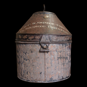 19th Century Hawkes & Co Military Hat Box – Capt. Swinhoe-Phelan, Sherwood Foresters