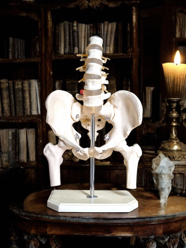 Anatomical Human Pelvis & Lumbar Spine Teaching Model on Stand - Image 2
