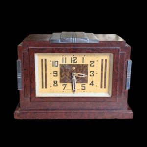 Art Deco Jaz French Mantel Clock in Bakelite Case – Made in France