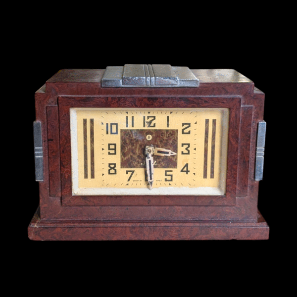 Art Deco Jaz French Mantel Clock in Bakelite Case – Made in France