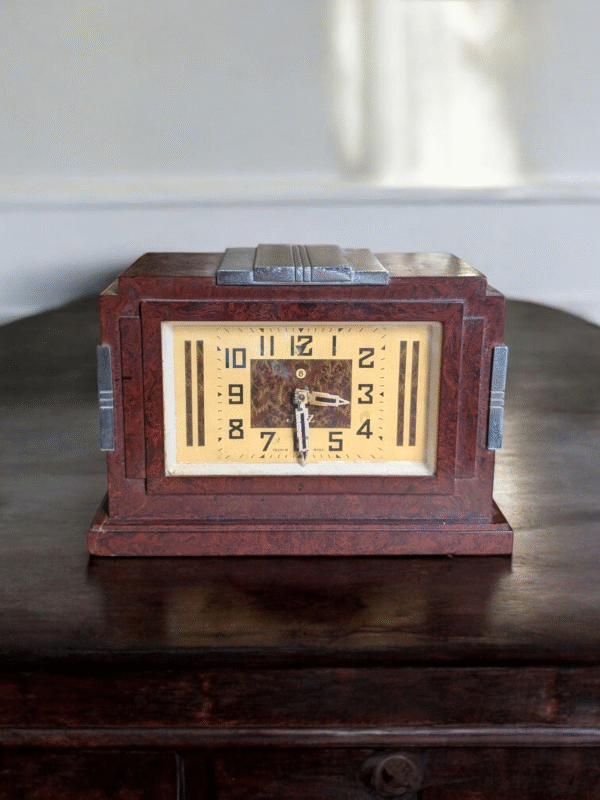 Art Deco Jaz French Mantel Clock in Bakelite Case – Made in France - Image 3