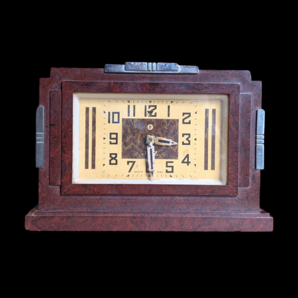 Art Deco Jaz French Mantel Clock in Bakelite Case – Made in France - Image 2
