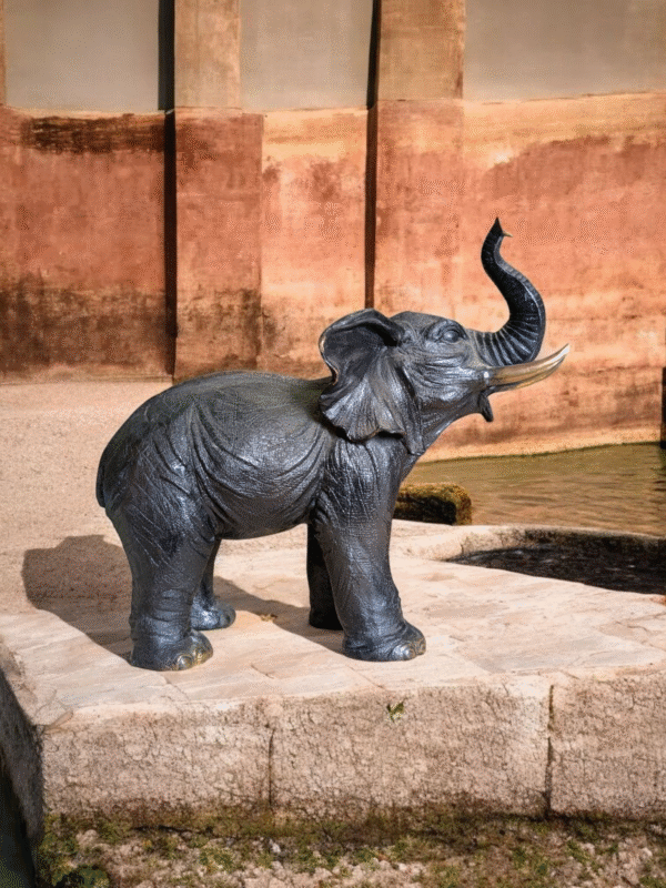 Large Cold Painted Bronze Elephant - Image 4