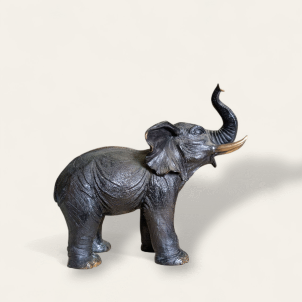 Large Cold Painted Bronze Elephant - Image 2