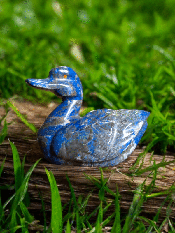 Heavily Carved Lapis Lazuli Duck - Image 2