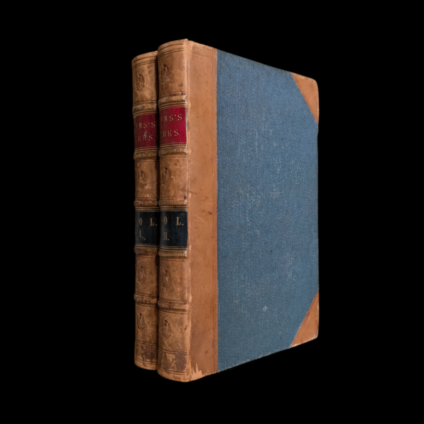 The Works of Robert Burns – 1865 Two Volume Set – Half Leather Bindings - Image 2