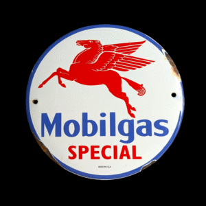Original USA Mobilgas Petrol Pump Sign