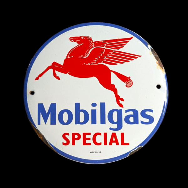 Original USA Mobilgas Petrol Pump Sign