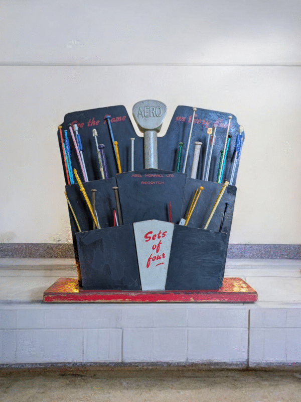 Vintage AERO Knitting Needle Shop Display Stand – Abel Morrall Ltd, Redditch - Image 2