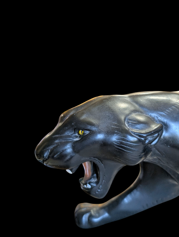 Mid-Century Black Ceramic Panther - Image 2
