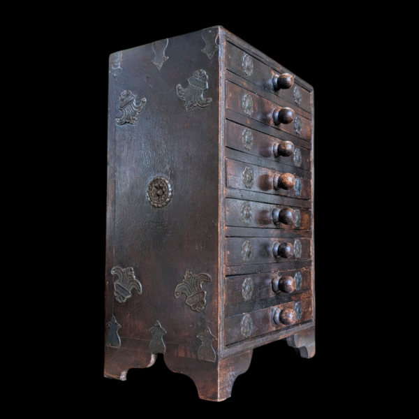 Antique Chinese Apothecary Drawers with Metal Mounts - Image 2