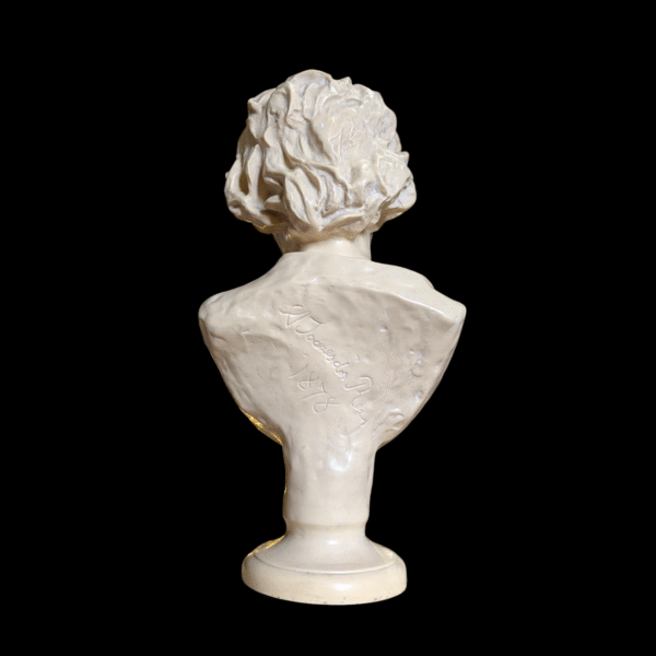 1898 Signed Bust of a Young Boy by Alexandre Morlon - Image 2