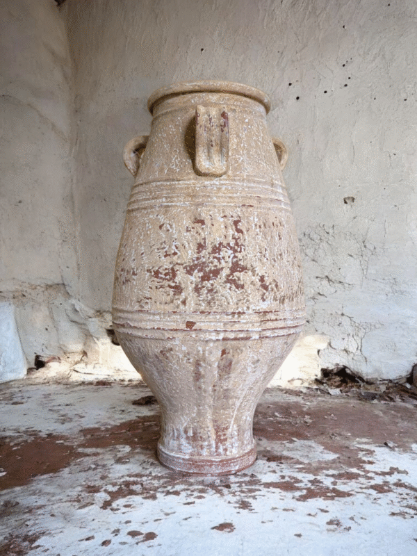 Large Antique Hand-Thrown Terracotta Urn – Weathered Patina & Classical Form - Image 3