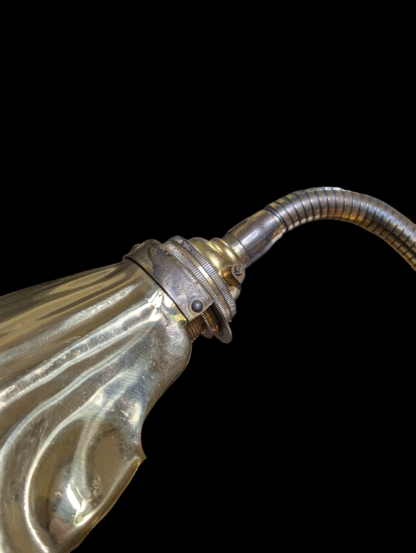 Vintage Brass Shell Adjustable Desk Lamp - Image 2