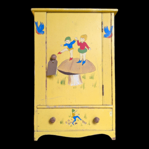 Cute 1950's Kitsch Hand Painted Dolls Wardrobe