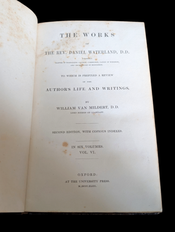 The Works of Rev. Daniel Waterland, D.D. – Volume VI (1843) | Oxford University Press - Image 2