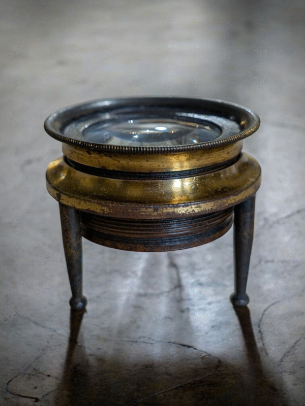 Antique Tripod Brass Map Magnifier – Industrial Surveyor’s Loupe - Image 3