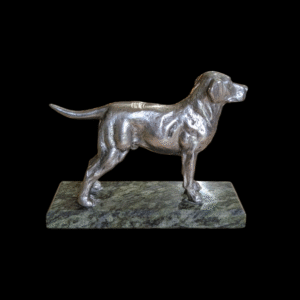 Art Deco Dog On Marble Socle