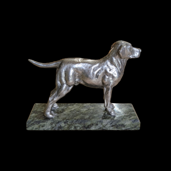 Art Deco Dog On Marble Socle