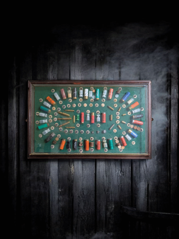 Shot Gun Shell Display In Glass Case - Image 2