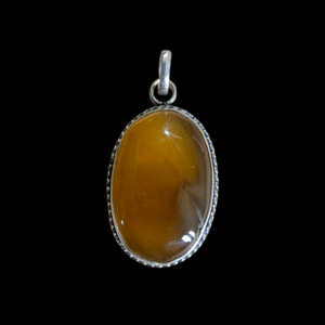 Sterling Silver & Agate Carnelian Pendant
