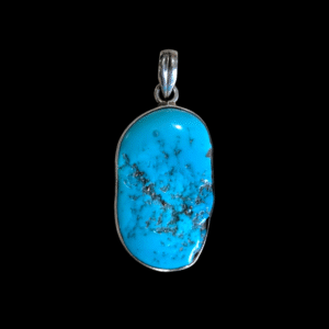 Large Sterling Silver & Turquoise Pendant