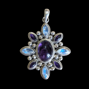 Doug Paulus Sterling Silver Amethyst & Moonstone Pendant