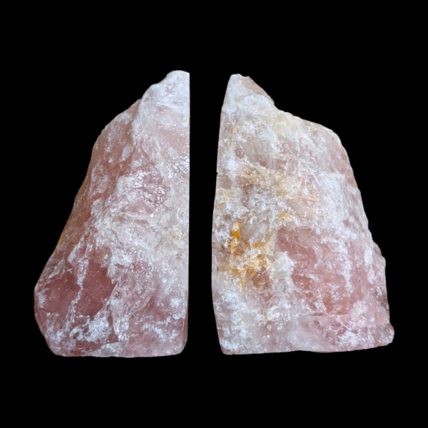 Natural Rose Quartz Bookend Pair - Image 2