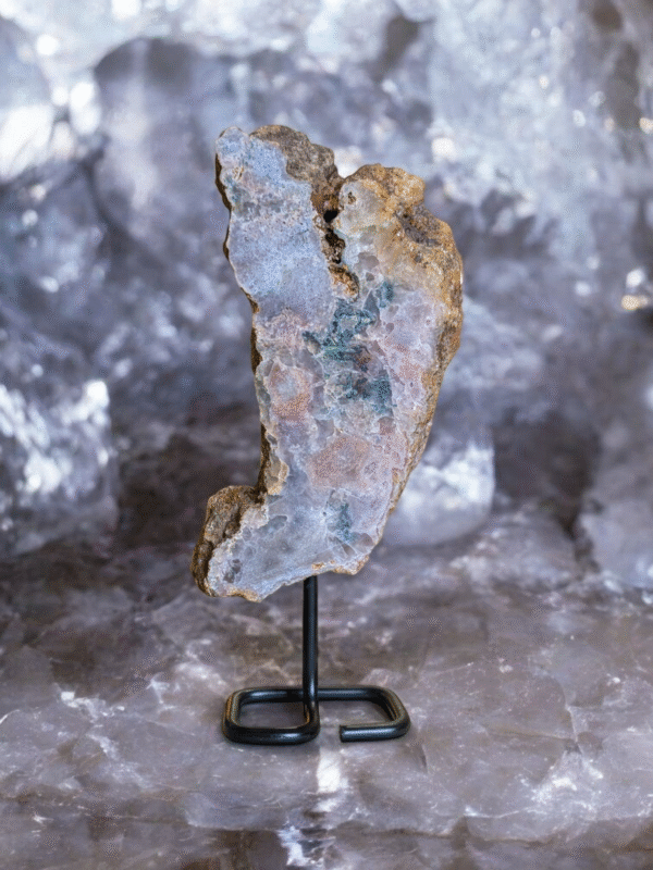Large Pink Amethyst On Stand - Image 3