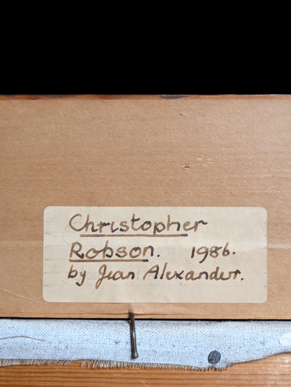 1986 Signed Oil Portrait by Jean Alexander – Christopher Robson - Image 4