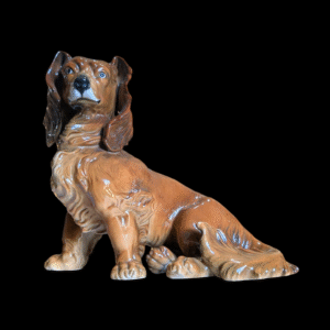 Large Model Long Haired Dachshund 1940's By Karl ENS In Porcelain