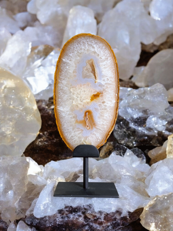 Large Agate Slice On Stand - Image 2