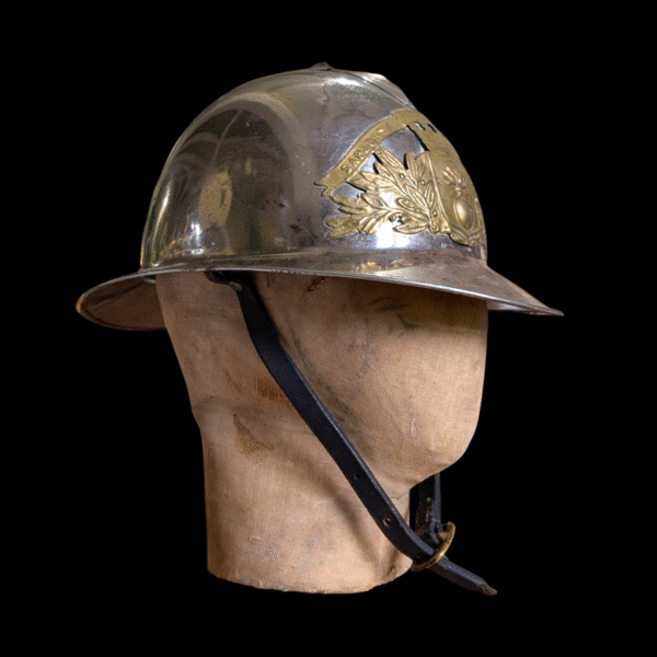 Vintage French Fireman's Helmet - Image 2