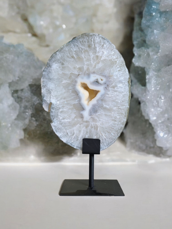 Large Agate Slice On Stand - Image 2
