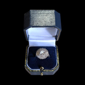 Sterling Silver CZ Cluster Ring - Size N