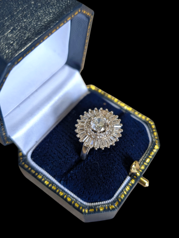 Sterling Silver CZ Cluster Ring - Size N - Image 4