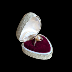 Silver Gilt & Pearl Ring - Size Q