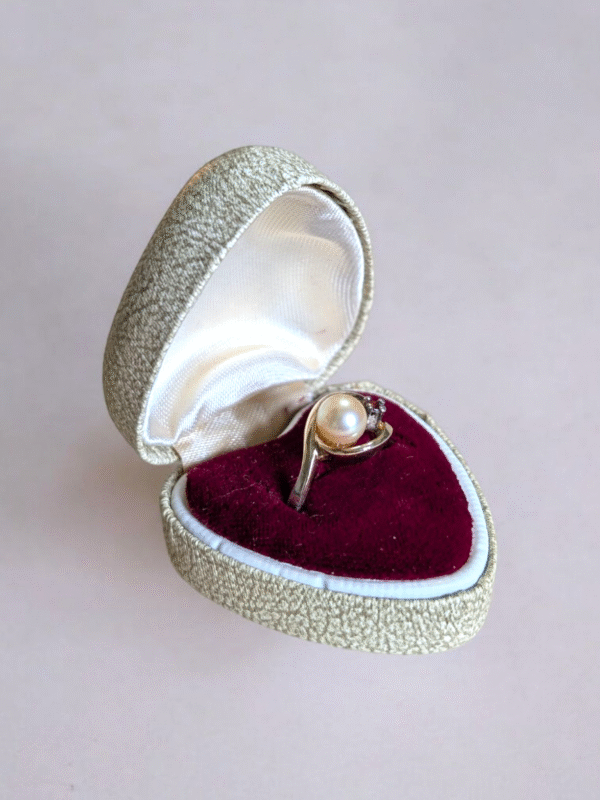 Silver Gilt & Pearl Ring - Size Q - Image 2