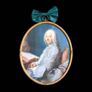 Gilt Framed Print – Portrait of Duval De L’Epinoy by Maurice Quentin De La Tour