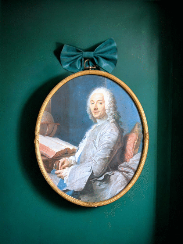 Gilt Framed Print – Portrait of Duval De L’Epinoy by Maurice Quentin De La Tour - Image 2