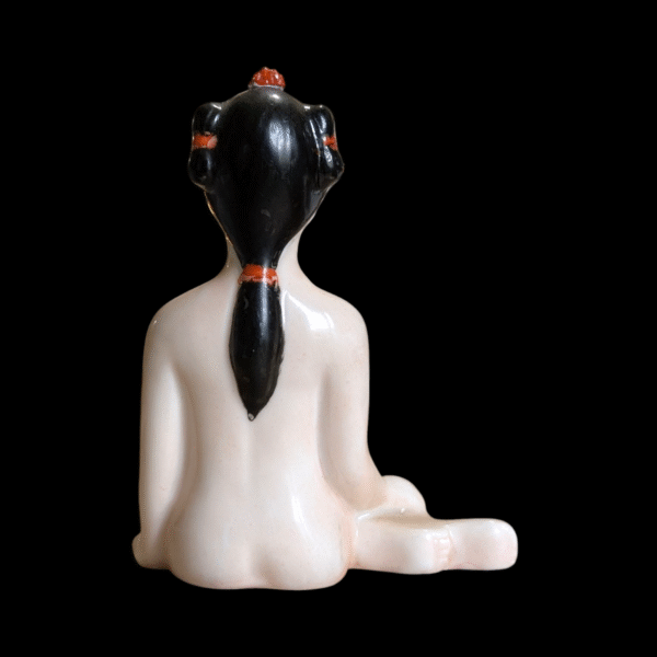 Oriental Porcelain Erotica Hand Painted Perfume Bottle - Stopper In Head - Image 2