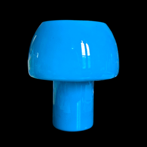 Mason Blue Glass Mid Century Table Lamp