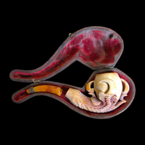 Meerschaum Claw & Ball Pipe In Fitted Case