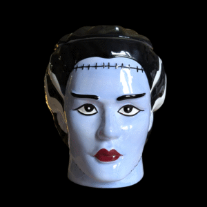 Bride of Frankenstein Ceramic Cookie Jar – Gothic Horror Collectible Storage Jar