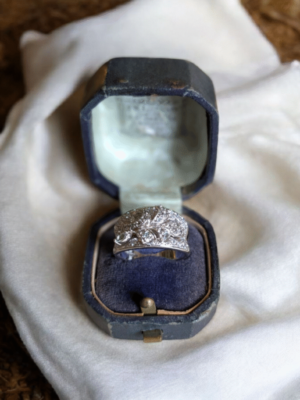 Sterling Silver Floral Cluster Ring - Size T - Image 3